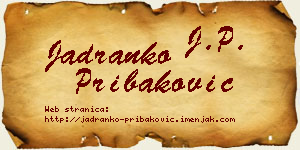 Jadranko Pribaković vizit kartica